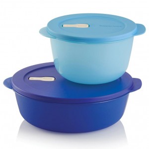 Tupperware Crystalwave 2-pc. Set Blue Microwave Reheatable | YDA-420597