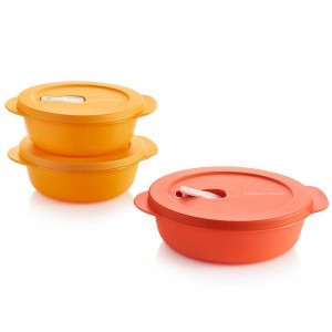 Tupperware Crystalwave Plus 3-pc. Set Brown Lunch and Snacks | IGT-614872