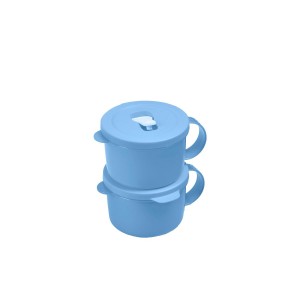 Tupperware Crystalwave Plus Soup Mugs Deep Blue Versatile Storage | URG-293706