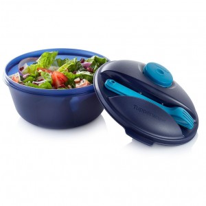 Tupperware Salad On The Go Set Peacock Lunch and Snacks | NLJ-219870
