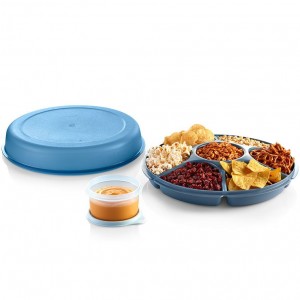 Tupperware Serving Center Set Blue / White Serveware | RCA-432058
