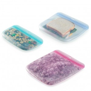 Tupperware The Ultimate Silicone Slim Bag Set Turquoise / White Freezer Storage | TDE-581473
