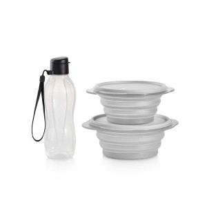 Tupperware Tupperpets Flatout! Travel Set Black Vattenflaskor | AYV-671802