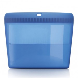 Tupperware Ultimate Silicone Stand-up Bag Large Blue Freezer Storage | DVI-521648