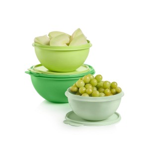 Tupperware Wonderlier 3-pc Set Green Refrigerator Storage | EHT-327806